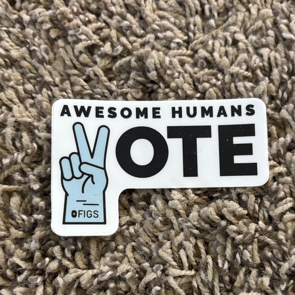 Figs Blue and Black Vote Sticker